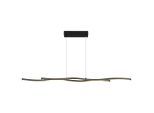 Led-hängeleuchte Loren Opal/schwarz Max. 30 Watt 110,4/8,6/120 cm