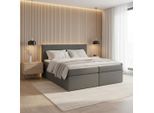 Boxspringbett Lucy2 Grau Ca. 180x200cm Inkl. Topper 180/200 cm Grau