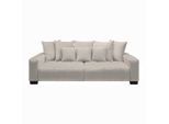 Bigsofa Matteo Hellgrau Holz Hellgrau