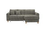 Wohnlandschaft Lille Taupe Velours Taupe