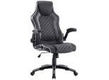 Chefsessel Regina Grau/schwarz Lederlook Lederlook Grau, Schwarz