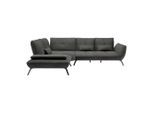 Wohnlandschaft Trendy Anthrazit Flachgewebe Anthrazit