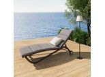Gartenliege Otti Anthrazit/grau Anthrazit, Grau