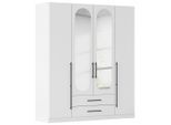 Drehtürenschrank Velora Weiss 181/210/54 cm