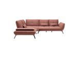 Wohnlandschaft Trendy Altrosa Flachgewebe Altrosa