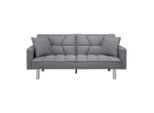 Schlafsofa In Grau Inkl. 2 Kissen "david" Grau Holz, Textil