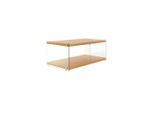 Beistelltisch Tv-Tisch Elementary 200 Gold Holz, Glas 120/45/60 cm
