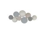 Wanddeko Abeba Blau/grau/weiss/goldfarben 118/3,5/56 cm