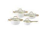 Kochtopfset Elegance Champagner/weiss, 8-Teilig