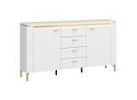 Sideboard Lazio Weiss B: 155,3 Cm 155,3/87,3/40 cm 4 Schublade(n)