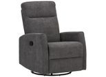 Relaxsessel In Grau Metall, Textil Grau