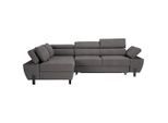 Ecksofa Molina Mini Dunkelgrau Webstoff Dunkelgrau