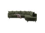 Ecksofa Axel Olivgrün Chenille Olivgrün