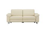 3-sitzer-sofa Corvara In Beige Echtleder Beige