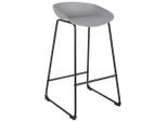 Barhocker Vegas Grau/schwarz Metall, Kunststoff Grau, Schwarz