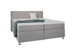 Boxspringbett In Grau Ca. 160x200cm 160/200 cm Grau