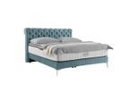 Boxspringbett Queen In Smaragdgrün Ca. 180x200cm 180/200 cm Smaragdgrün