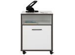 Rollcontainer In Grau/weiss 49,8/64,6/52,2 cm