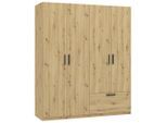 Drehtürenschrank Milos Eiche Artisan 180/210/54 cm Eiche Artisan