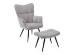 Sessel Alex Grau Webstoff Grau
