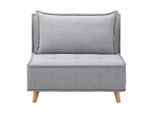 Schlafsessel Hellgrau, "layla" Hellgrau Holz, Textil