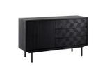 Sideboard "roma" Schwarz 131,5/77/42 cm 3 Schublade(n)