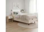 Boxbett Vida Ca. 90x200 Cm Elfenbein Mit Topper 90/200 cm Elfenbein