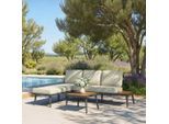 Gartenlounge Sallie Creme Akazie Metall/outdoorstoff