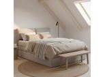 Boxspringbett Mosamo Ca. 180x200 Cm Hellgrau Mit Topper 180/200 cm Hellgrau