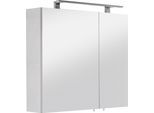 Spiegelschrank OPTIFIT "Mino", weiß (seidenglanz weiß), B:80cm H:68cm T:17,6cm, Schränke, Spiegelschrank, Breite 80 cm