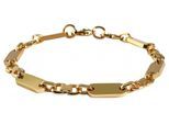 Edelstahlarmband ADELIA´S "Unisex Armband aus Edelstahl" Gr. 21, gold, Armbänder, Herren, 21, Edelstahl, Edelstahlarmband
