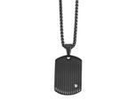 Kette mit Anhänger ADELIA´S "Damen Edelstahl Halskette mit Anhänger", schwarz, Halsketten, Damen, unbekannt, Edelstahl