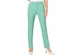Stretch-Hose STEHMANN, Damen, Gr. 24, Kurzgrößen, grün (mint), 72% Viskose, 25% Polyamid, 3% Elasthan, unifarben, lang, Hosen