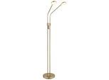 GLOBO LIGHTING Stehlampe "SILVIO", messingfarben matt, 2, Ø 10,5cm H: 173cm, 1 Stk., Leuchten, Stehleuchte mit Touchdimmer, flexibel, modern & komfortabel, Stehlampe