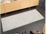 Teppich OCI DIE TEPPICHMARKE "NEW VILLA MELANGE, auch als Läufer und in rund", weiß (altweiß), B:80cm H:20mm L:250cm, Polypropylen, Teppiche, Teppich, dichter Shaggy, melierte uni Farben, robuster Hochflor, Wohnzimmer