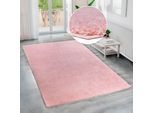 Hochflor-Teppich BRUNO BANANI "Shaggy Soft" Gr. 7, rosa, B:240cm H:30mm L:320cm, Kunstfaser, Teppiche, gewebt, Uni Farben, besonders weich und kuschelig, Kundenliebling