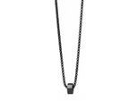 Kette mit Anhänger ADELIA´S "Unisex Edelstahl Halskette mit Anhänger", schwarz, Halsketten, Damen, unbekannt, Edelstahl