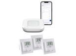 HOMEMATIC IP Smart-Home Starter-Set "Fußbodenheizung für 3 Räume", weiß, B:28,5cm H:32cm T:40,5cm, Smart-Home-Stationen, inkl. HAP & 3 Wandthermostaten mit Schaltausgang (230V)