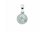Kettenanhänger ADELIA´S "Anhänger 925 Silber mit Zirkonia – Silberanhänger", silber, Schmuckanhänger, Damen, mit Zirkonia, Silber 925 (Sterlingsilber), Kettenanhänger, Silberanhänger