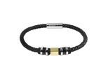 Armband ADELIA´S "Unisex Armband – Lederarmband aus Leder 21,5 cm", schwarz, Armbänder, Damen, 22cm, Leder, Armband, Ideal zum Verschenken – schlicht und stilvoll