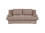 P & B , Cappuccino , Textil, Holzwerkstoff , Füllung: Schaumstoffflocken , 193x85x86 cm , Liegefunktion, Rücken echt ,
