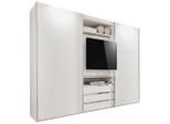 P & B , Weiß , Holzwerkstoff , 2 Fächer , 3 Schublade(n) Schubladen , 300x216x65 cm , BQ - Bündnis für Qualität, Made in Germany, DIN EN ISO 9001 , Schlafzimmer, Kleiderschränke, Schwebetürenschränke
