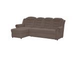 Livetastic , Taupe , Textil , L-Form , 262x165 cm , Made in EU , seitenverkehrt erhältlich, Hocker erhältlich, Rücken echt, Armteil links, Armteil rechts ,