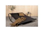 Gardenson , Schwarz , Metall, Textil , 180x48x200 cm , Gartenmöbel, Gartenliegen, Sonnenliegen