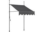 Möbelix , Dunkelgrau , Metall, Textil , 200x200-300x120 cm , Gartenmöbel, Sonnenschutz, Markisen, Klemmmarkisen