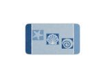Grund , Blau , Textil , Muschel , rechteckig , 65x115 cm , Oeko-Tex® Standard 100, Made in Europe ,
