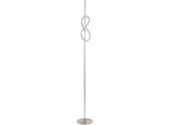 EGLO Stehlampe "NOVAFELTRIA", weiß (nickelfarben, weiß), 1, Ø 22cm H: 160cm, 1 Stk., Leuchten, Stehleuchte, Nickel-Matt und Weiß, Lampe mit Tritt-Schalter, Stehlampe