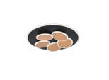 Trio Leuchten , Schwarz, Goldfarben , Metall , 7.5 cm , Farben fixierbar ,