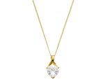 Kette mit Anhänger AMOR "Schmuck Geschenk Halskette Herz LIEBE 2014209 Gold 375", gold (gelbgoldfarben), Halsketten, Damen, Gelbgold 375, L: 42, mit Zirkonia (synth.)