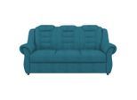 Livetastic , Blau , Textil , 196x102x101 cm , Made in EU , Hocker erhältlich, Rücken echt, Armteil links, Armteil rechts , Wohnzimmer, Sofas & Couches, Sofas, 3er Sofas